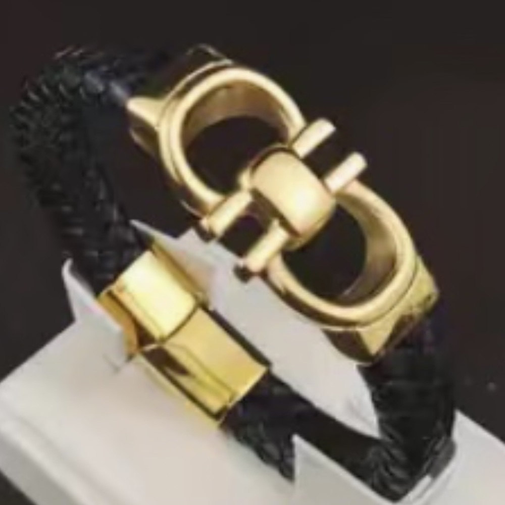 Leather & Stainless Steel Bracelet